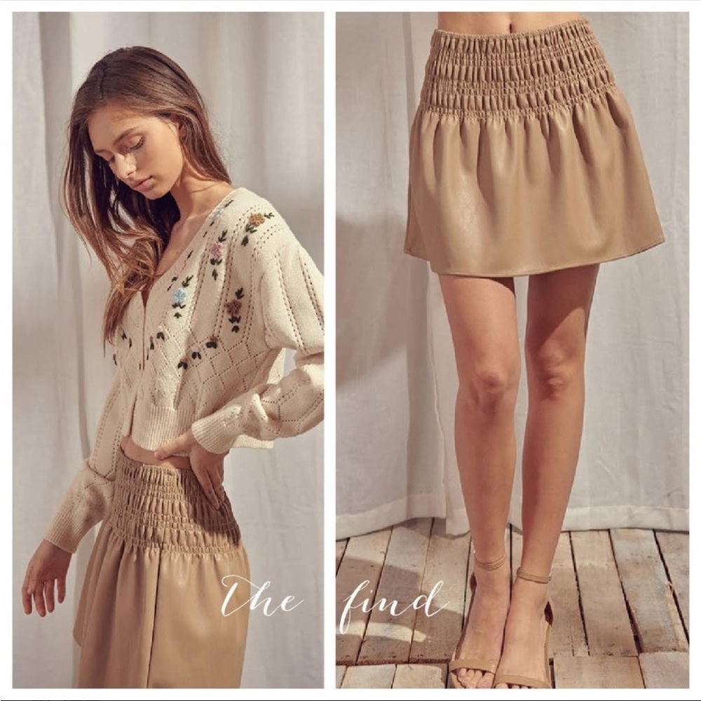 STORIA faux leather skirt NWT